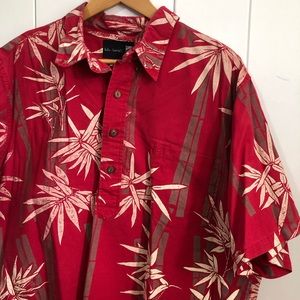 Sig Zane Red Bamboo Hawaiian Aloha Shirt